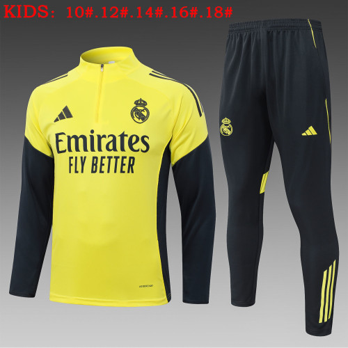 25-26 Real Madrid High Quality Kids Half Pull Tracksuit