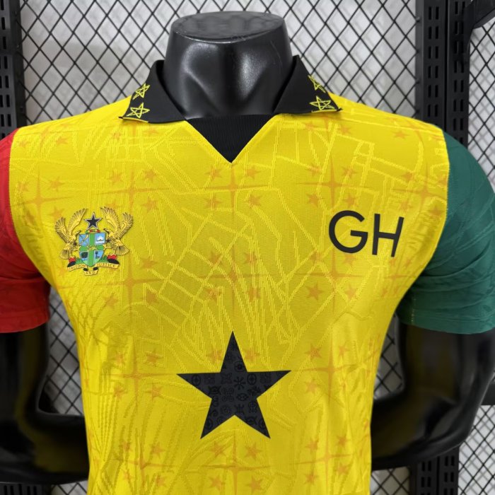 25-26 Ghana Yellow Special Edition Player Version Soccer Jersey