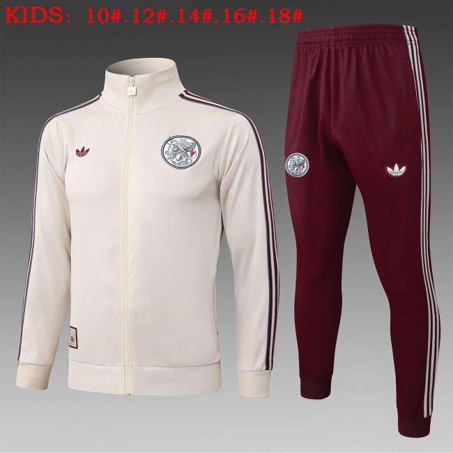 25-26 Ajax High Quality Kids Jacket Tracksuit