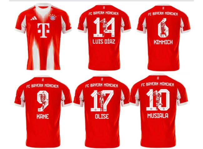 25-26 Bayern Home Special Edition Font Fans Soccer Jersey (印特别版字体)