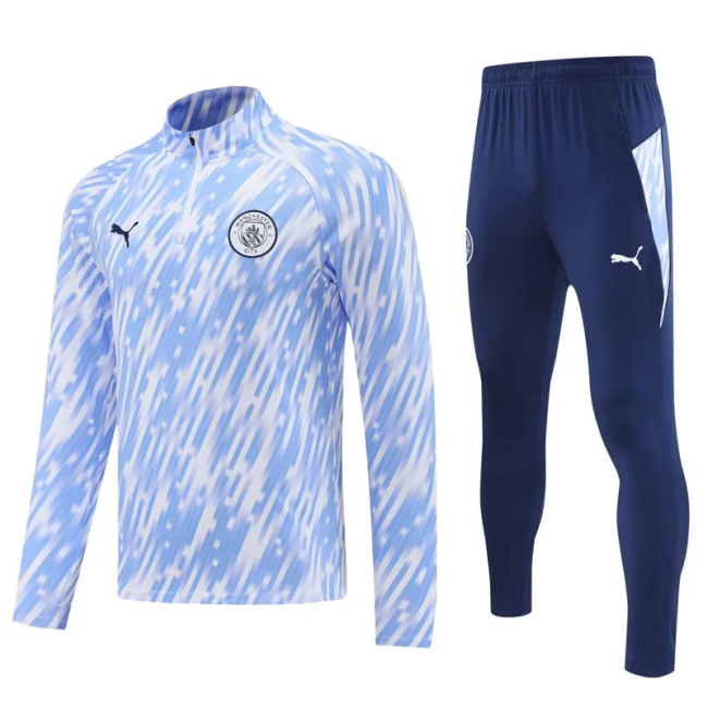 25-26 Manchester City High Quality Half Pull Tracksuit