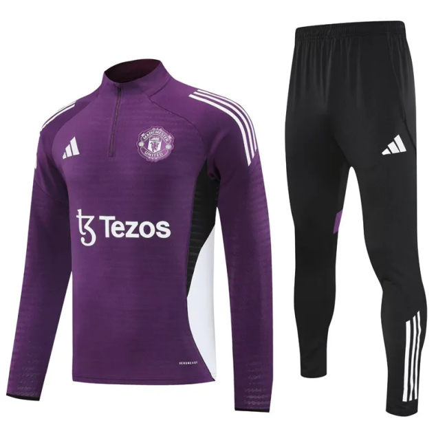 25-26 Manchester United High Quality Half Pull Tracksuit