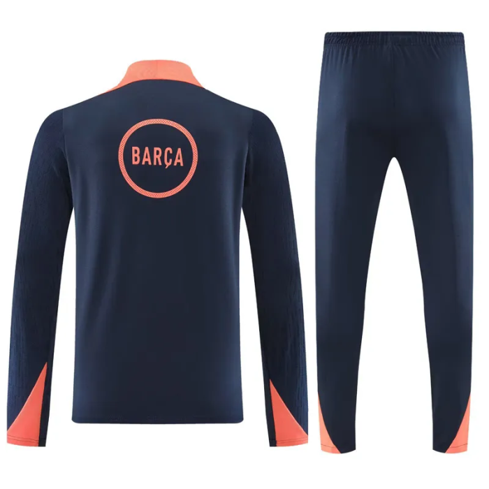 25-26 Barcelona High Quality Half Pull Tracksuit