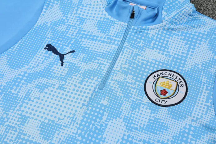 25-26 Manchester City High Quality Half Pull Tracksuit