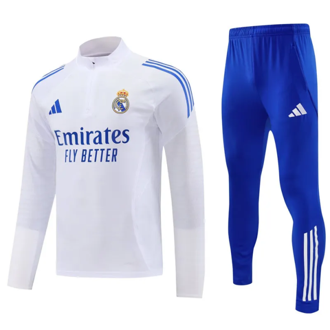 25-26 Real Madrid High Quality Half Pull Tracksuit
