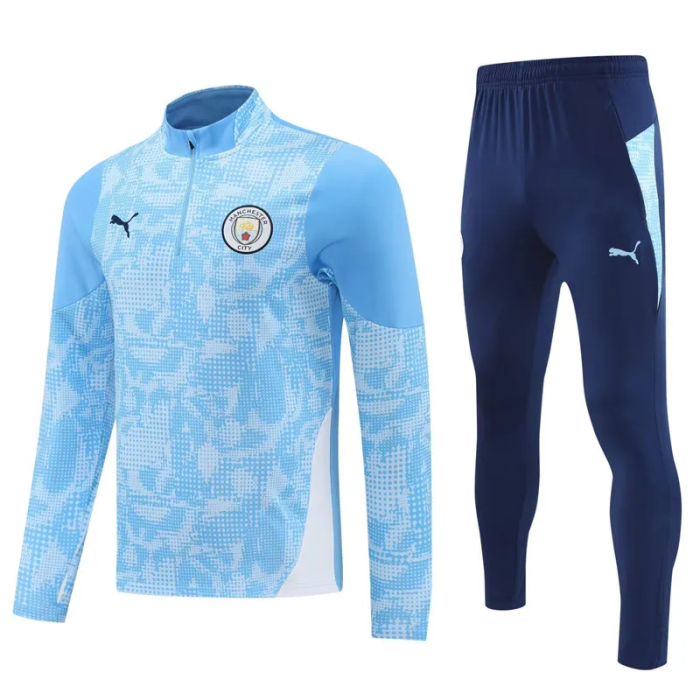 25-26 Manchester City High Quality Half Pull Tracksuit