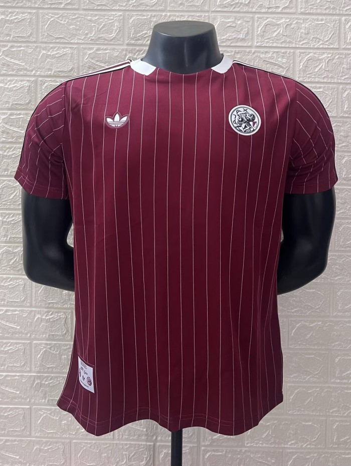 25-26 Ajax Casual Brown Red Player Version Training shirts