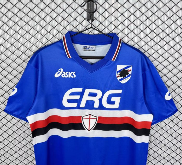 2003-2004 Sampdoria Home Retro Soccer Jersey