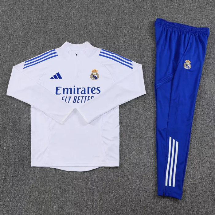 25-26 Real Madrid High Quality Half Pull Tracksuit