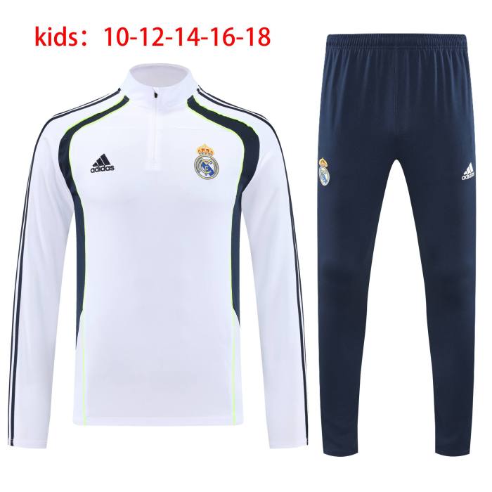 25-26 Real Madrid High Quality Kids Half Pull Tracksuit