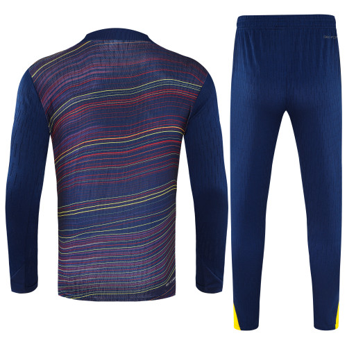 25-26 Barcelona High Quality Kids Half Pull Tracksuit