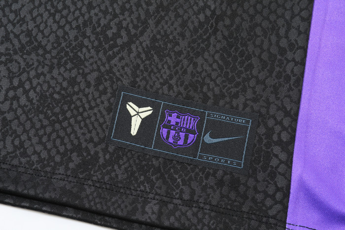 25-26 Barcelona High Quality Kids Half Pull Tracksuit