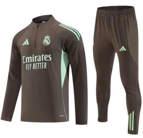 25-26 Real Madrid High Quality Half Pull Tracksuit