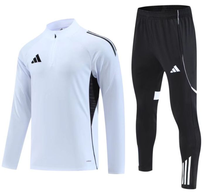2025 AD White Half Pull Tracksuit