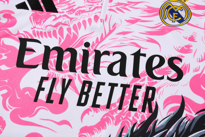 25-26 Real Madrid High Quality Half Pull Tracksuit