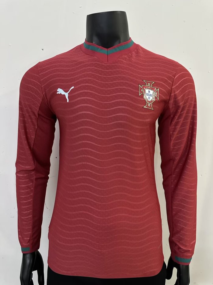 2026 Portugal Home Long Sleeve Player Version Soccer Jersey (长袖球员)