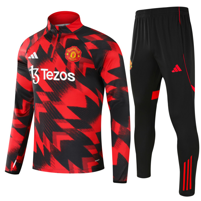 25-26 Manchester United High Quality Half Pull Tracksuit
