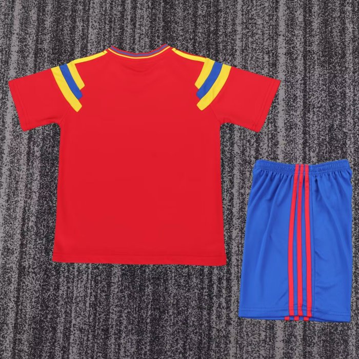 1990 Colombia Away Retro Kids Soccer Jersey
