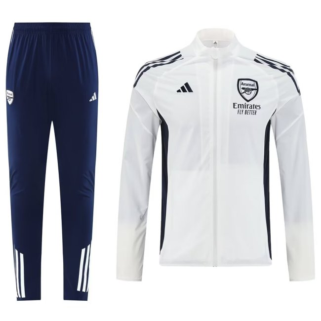 2025 Arsenal White High Quality Windbreaker Suit