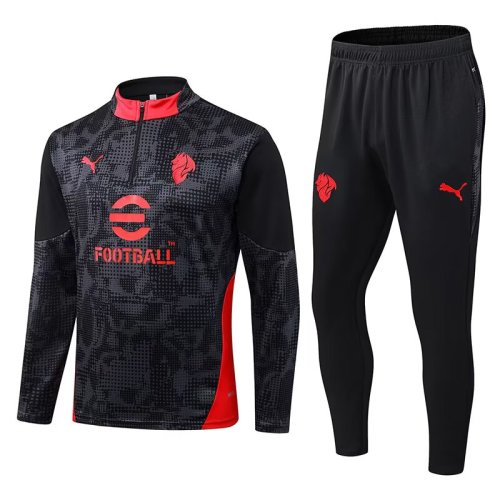 25-26 AC Milan High Quality Half Pull Tracksuit