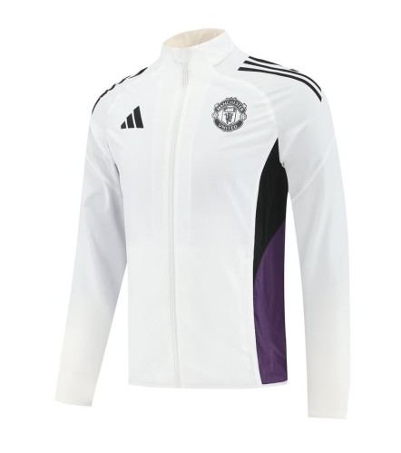 25-26 Manchester United White Windbreaker