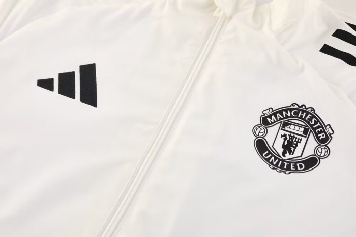 25-26 Manchester United White Windbreaker