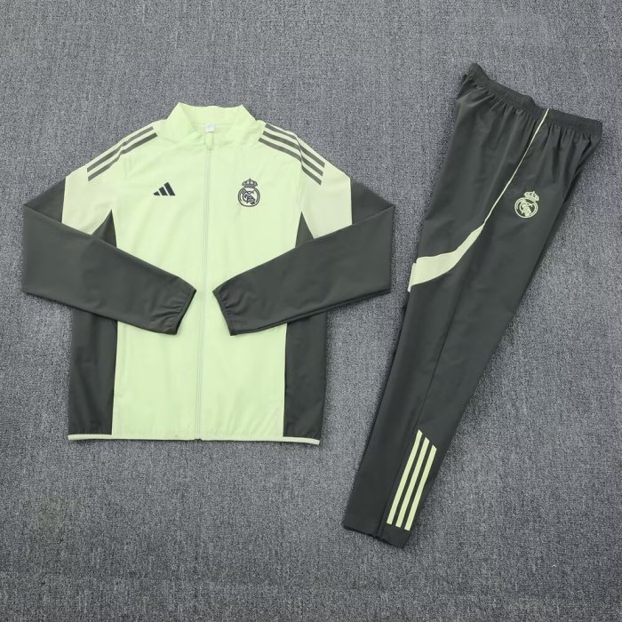 2025 Real Madrid Green High Quality Windbreaker Suit