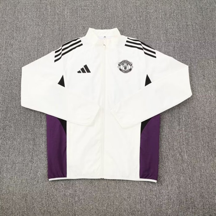 25-26 Manchester United White Windbreaker