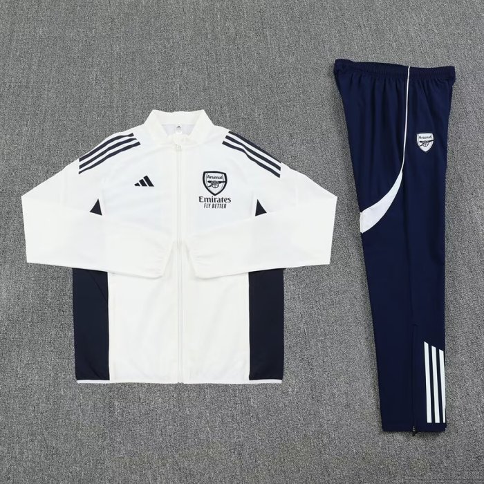 2025 Arsenal White High Quality Windbreaker Suit