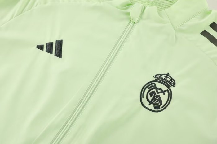 2025 Real Madrid Green High Quality Windbreaker Suit