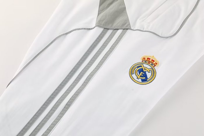 2025 Real Madrid White High Quality Windbreaker Suit