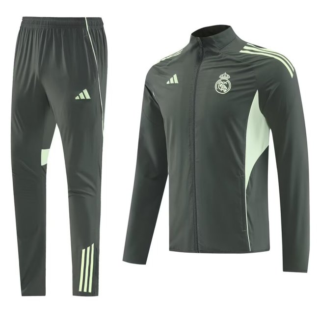 2025 Real Madrid Green High Quality Windbreaker Suit