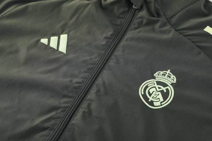 2025 Real Madrid Green High Quality Windbreaker Suit