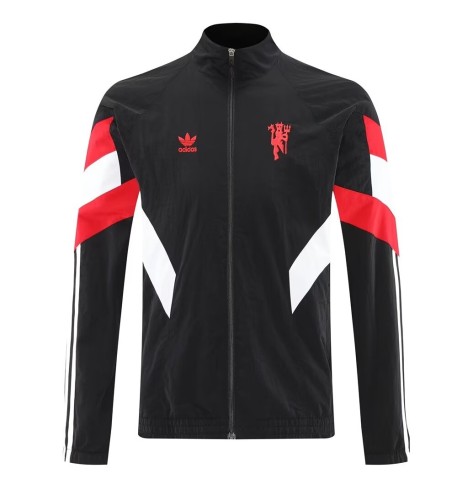 25-26 Manchester United Black Windbreaker