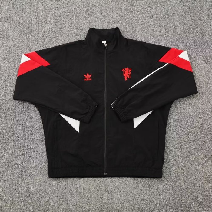 25-26 Manchester United Black Windbreaker