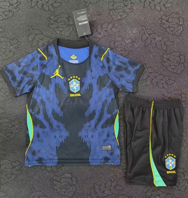 2026 Brazil Away Kids Soccer Jersey