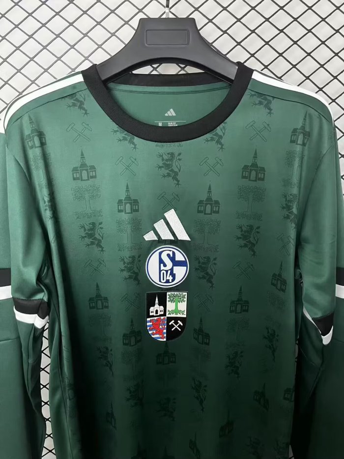 25-26 Schalke 04 150th Anniversary Commemorative Edition Long sleeves Fans Soccer Jersey