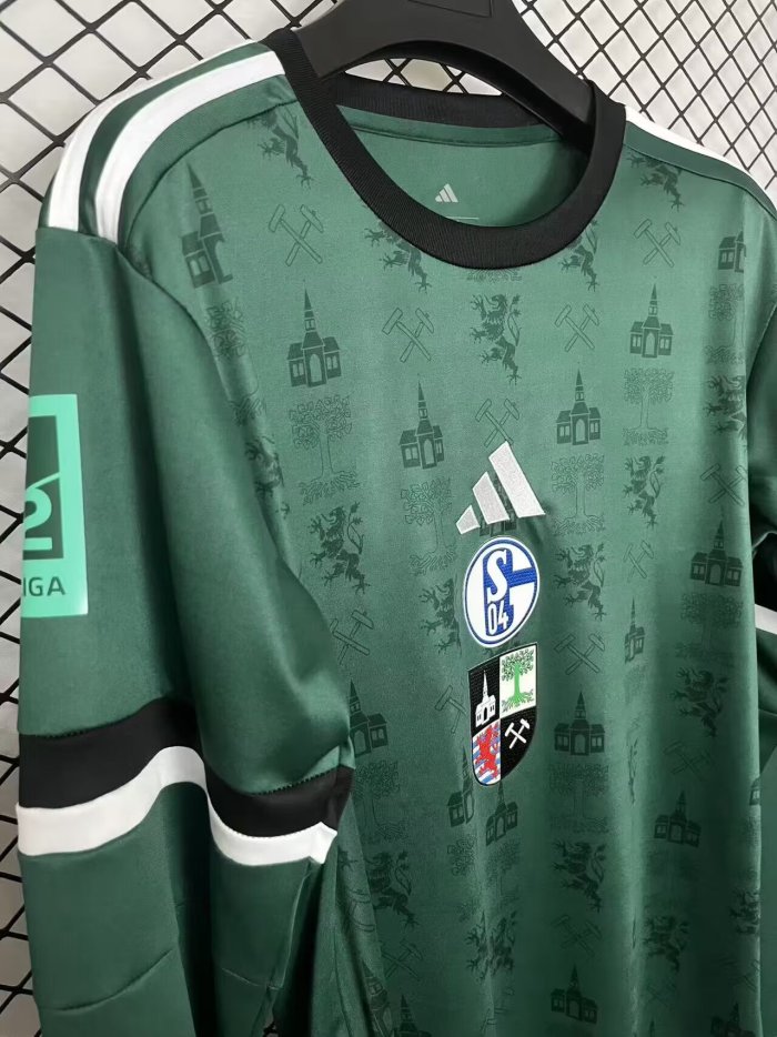 25-26 Schalke 04 150th Anniversary Commemorative Edition Long sleeves Fans Soccer Jersey