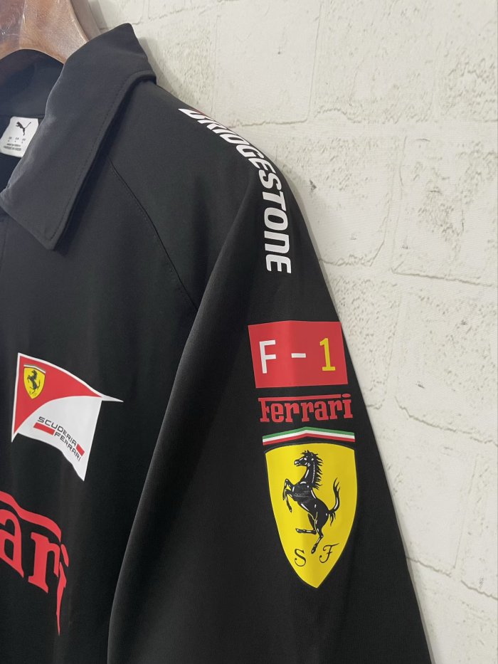 2025 F1 Ferrari New Pattern Black Short Sleeve Racing Suit