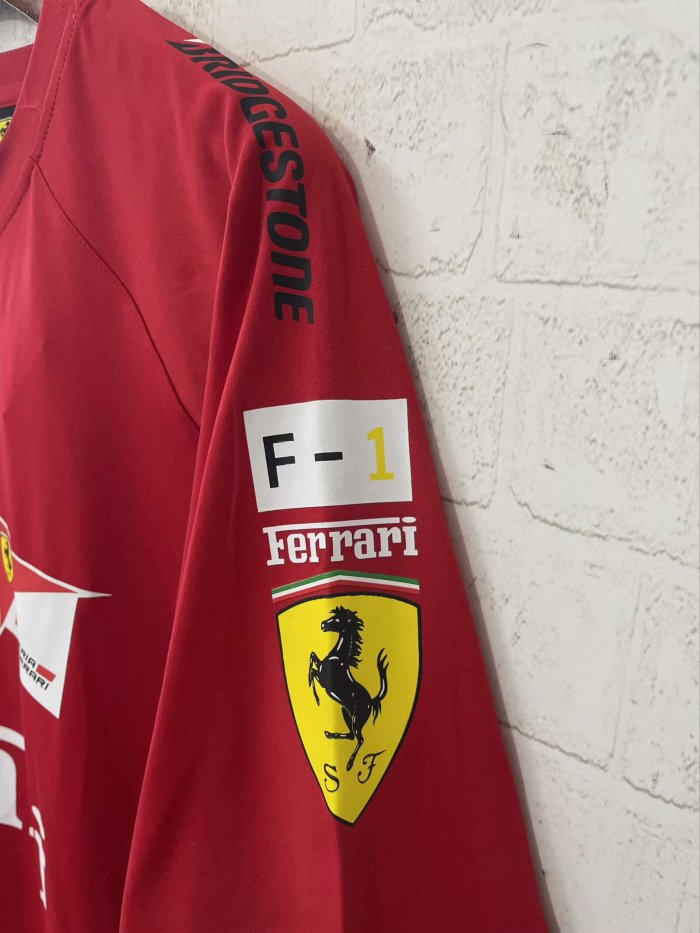 2025 F1 Ferrari New Pattern Red Short Sleeve Racing Suit