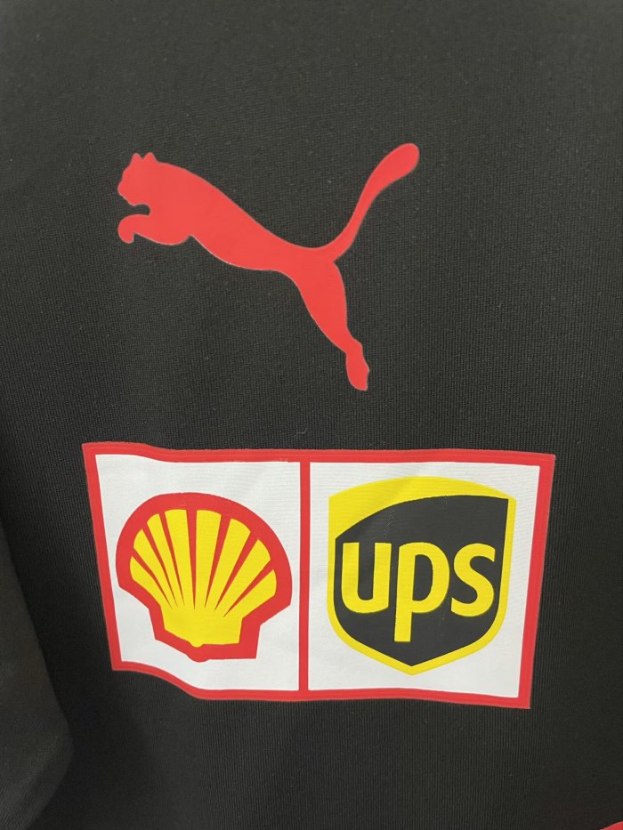 2025 F1 Ferrari New Pattern Black Short Sleeve Racing Suit