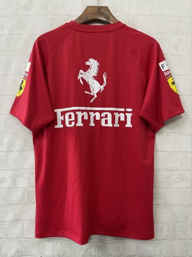 2025 F1 Ferrari New Pattern Red Short Sleeve Racing Suit