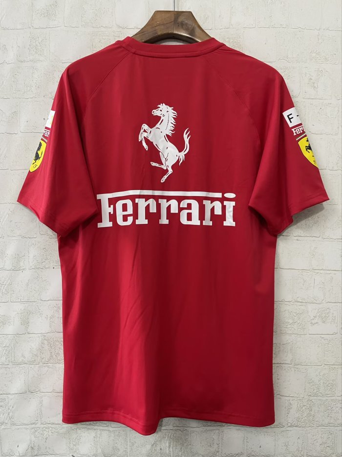 2025 F1 Ferrari New Pattern Red Short Sleeve Racing Suit