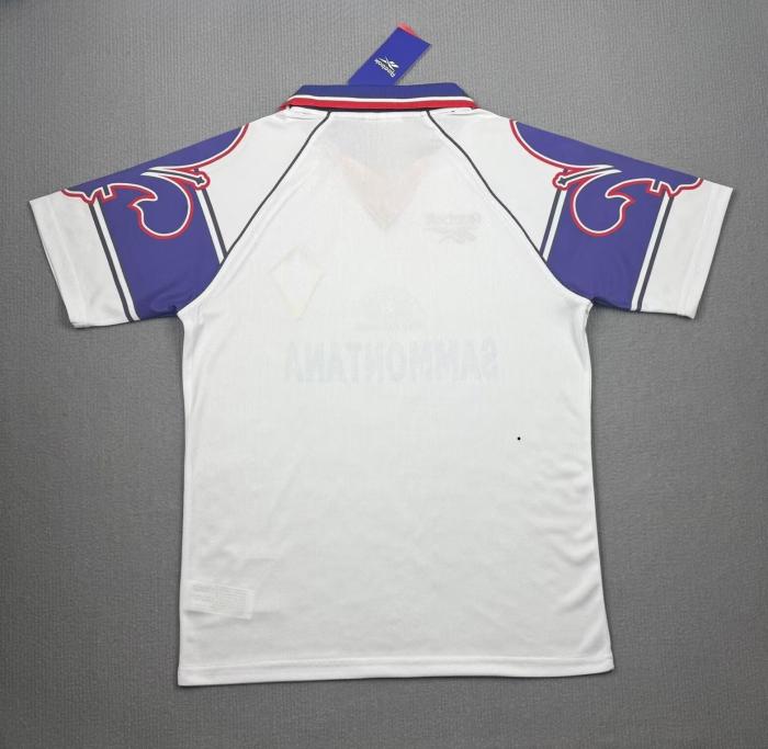 1995-1997 Fiorentina Away White Retro Soccer Jersey