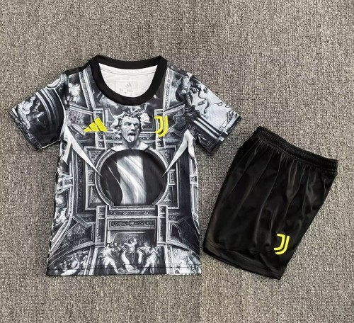 25-26 Juventus Black Special Edition Kids Soccer Jersey
