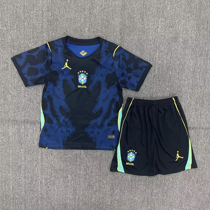 2026 Brazil Away Kids Soccer Jersey
