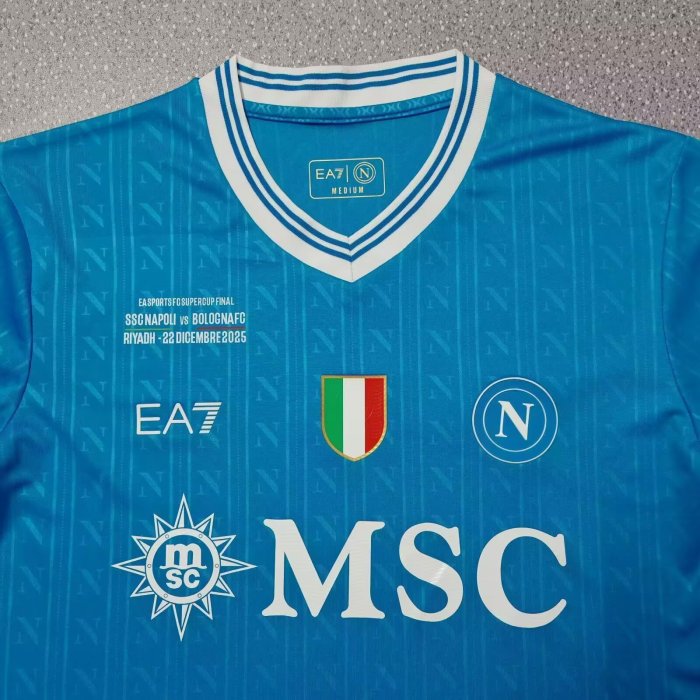 25-26 Napoli Home Super Bowl Fans Soccer Jersey（超级杯）