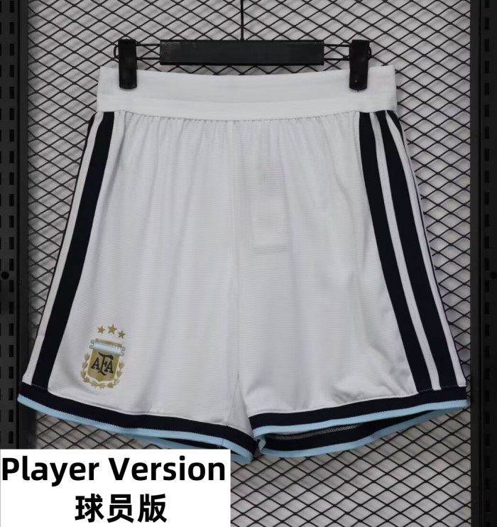 2026 Argentina White Player Version Shorts Pants (球员短裤)