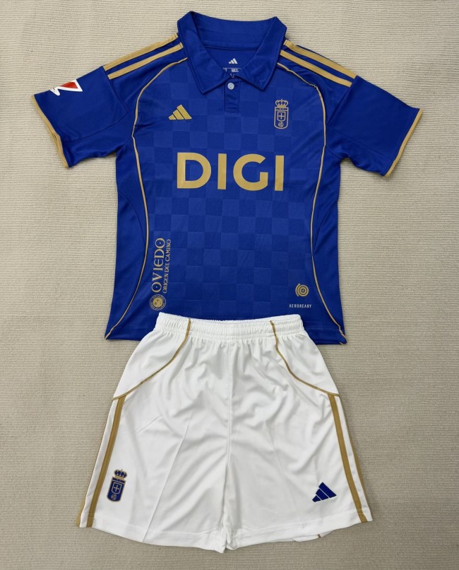 25-26 Real Oviedo Home Adult Suit