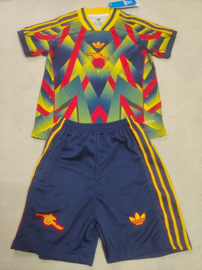 25-26 Arsenal Yellow Red Kids Soccer Jersey